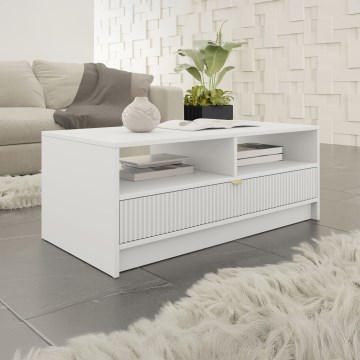 Couchtisch TIRENO 100 x 40 cm, Weiß
