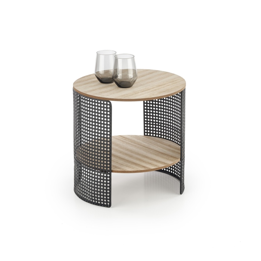 Couchtisch TRAFICA 41x41 cm schwarz/beige