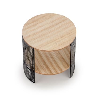 Couchtisch TRAFICA 41x41 cm schwarz/beige