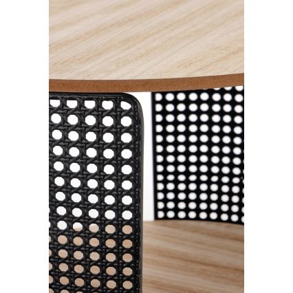 Couchtisch TRAFICA 41x41 cm schwarz/beige