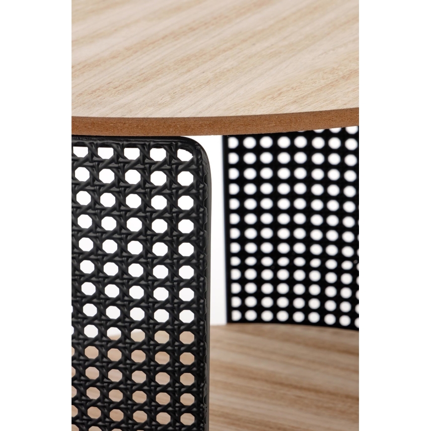 Couchtisch TRAFICA 41x41 cm schwarz/beige