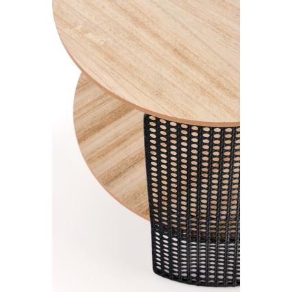 Couchtisch TRAFICA 41x41 cm schwarz/beige