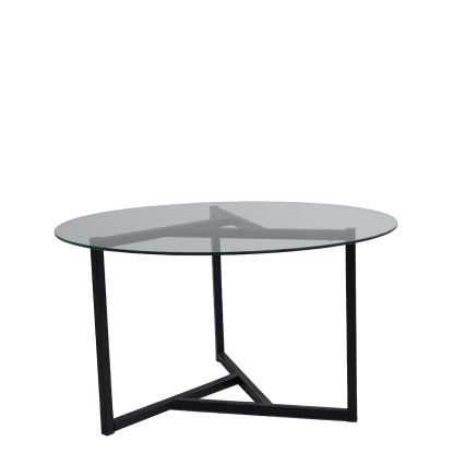 Couchtisch TRIO 42x75 cm transparent/schwarz