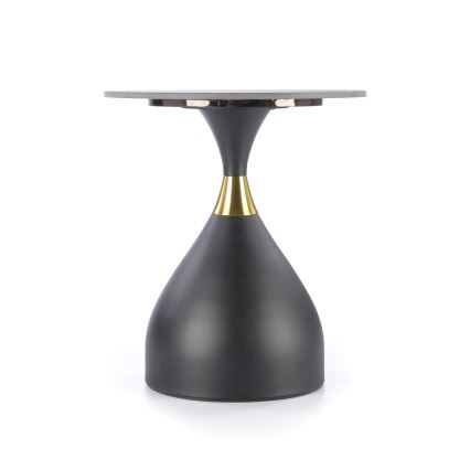 Couchtisch VERO Ø 50 cm schwarz/gold