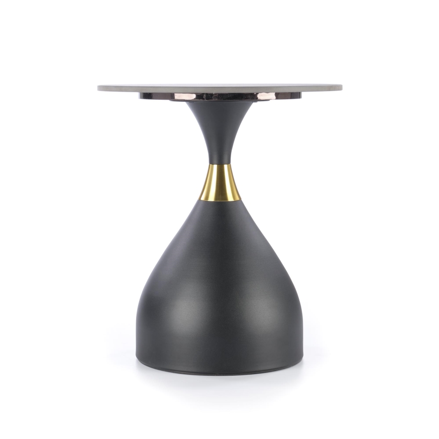 Couchtisch VERO Ø 50 cm schwarz/gold