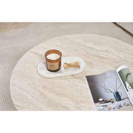Couchtisch VERUM, Ø 90 cm, beige
