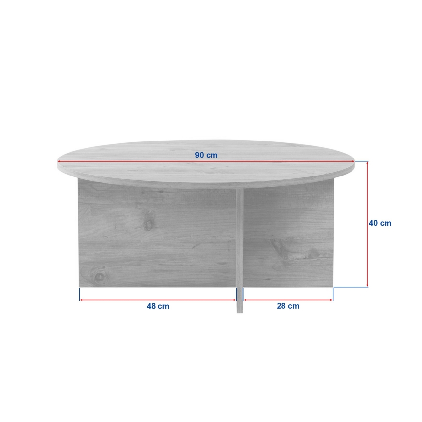 Couchtisch VERUM, Ø 90 cm, beige