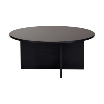 Couchtisch VERUM, Ø 90 cm, schwarz
