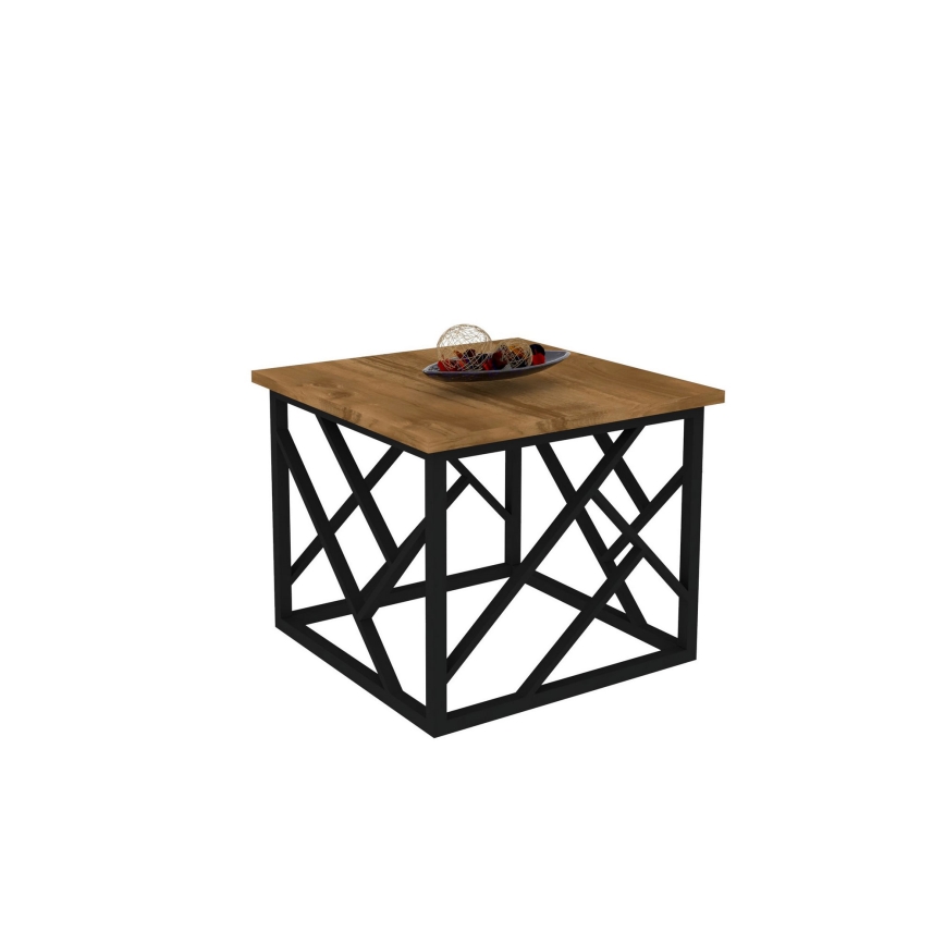 Couchtisch WODA 42x53 cm braun/schwarz