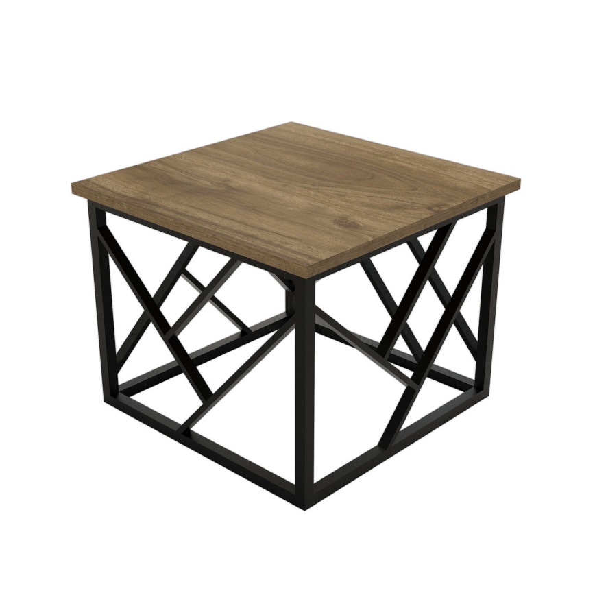 Couchtisch WODA 42x53 cm braun/schwarz