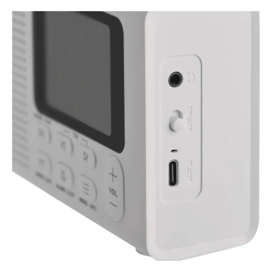 DAB DAB+ FM Radio 3W/5V/4xAA Weiß