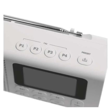 DAB DAB+ FM Radio 3W/5V/4xAA Weiß
