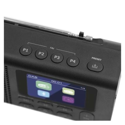 DAB DAB+ FM Radio 3W/5V/4xAA schwarz