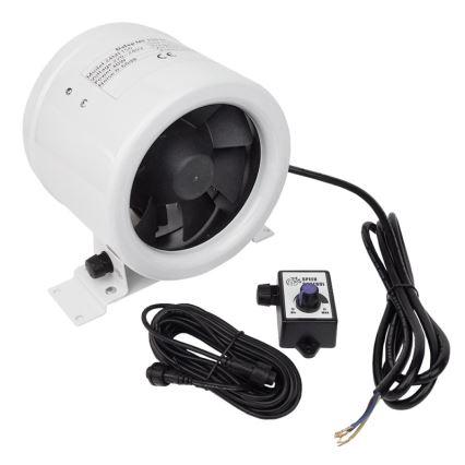 Dalap 24MF125 - Rohrventilator mit energiesparendem Motor und Drehzahlregler MF 125 EC 20W/230V