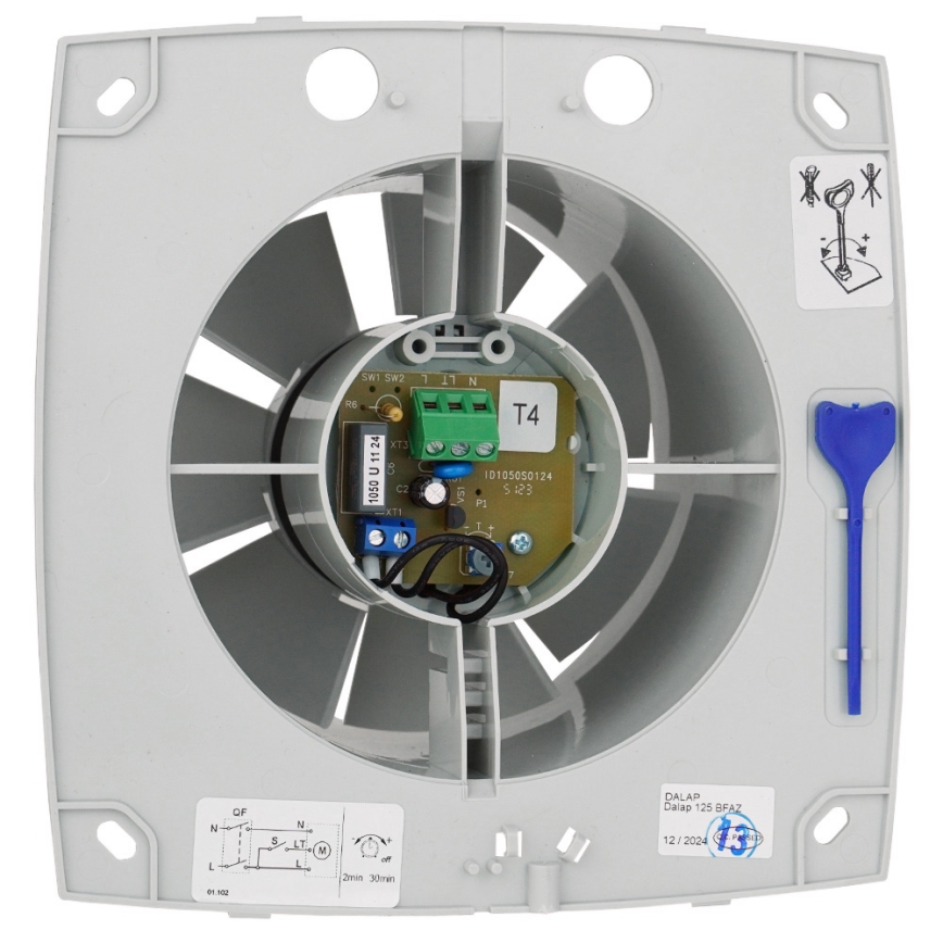 Dalap 41016 - Axialventilator mit Zeitschalter 100 BFAZ 16W/230V