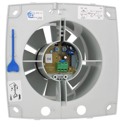 Dalap 41017 - Axialventilator mit Zeitschaltuhr und Feuchtigkeitssensor 100 BFAZW 16W/230V