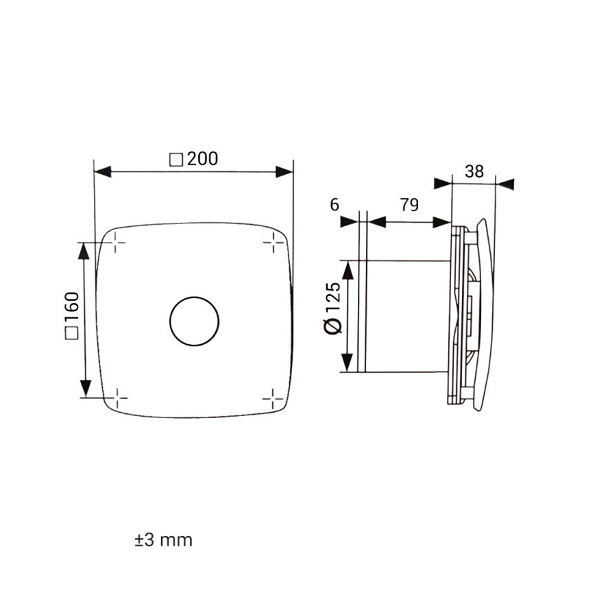Dalap 41094 - Axialventilator 125 ONYX 16W/230V