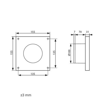 Dalap 41095 - Axiallüfter 100 DARK 8,4W/230V