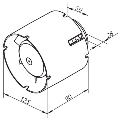 Dalap 41404 - Axial-Rohrventilator 125 SD 24W/230V