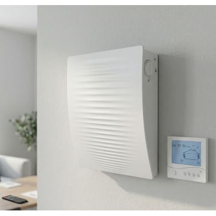 Dalap 55561 - 2er-Set Wohnraumlüftungsgerät mit Wärmerückgewinnung ZEPHIR SIMPLE DOUBLE 7,61W/230V