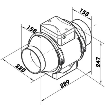 Dalap 8213 - Axialventilator AP PROFI 160 50W/230V