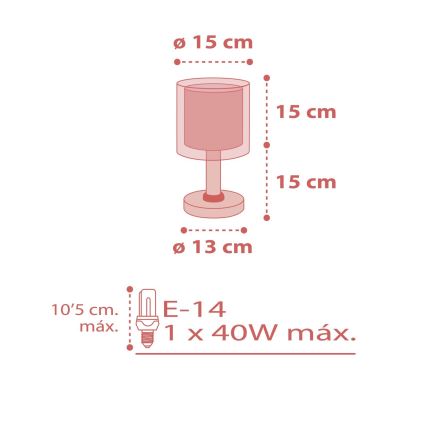 Dalber 41001S - Kinderleuchte DOTS 1xE14/40W/230V