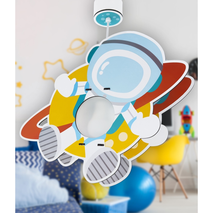Dalber 41347 - Hängeleuchte für Kinder ASTRONAUT 1xE27/15W/230V