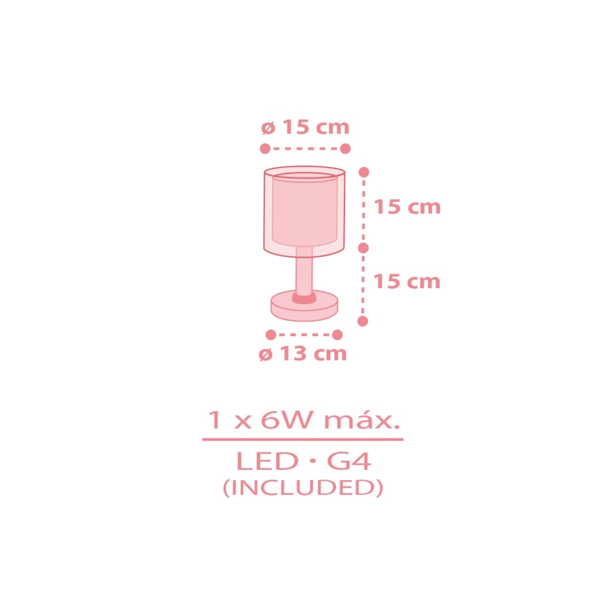 Dalber 41571S - LED-Kinderlampe BABY TEDDY 1xG4/4W/230V rosa