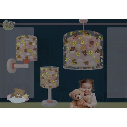 Dalber 41572S - Kinder-Deckenleuchte BABY TEDDY 1xE27/15W/230V rosa
