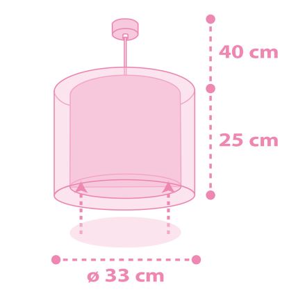 Dalber 41592 - Kinder-Kronleuchter UNICORNS 1xE27/60W/230V