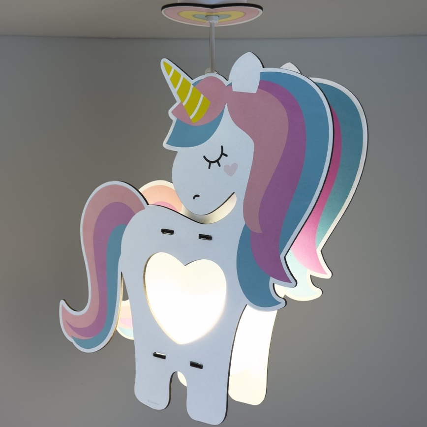 Dalber 41597 - Hängeleuchte für Kinder UNICORN 1xE27/15W/230V