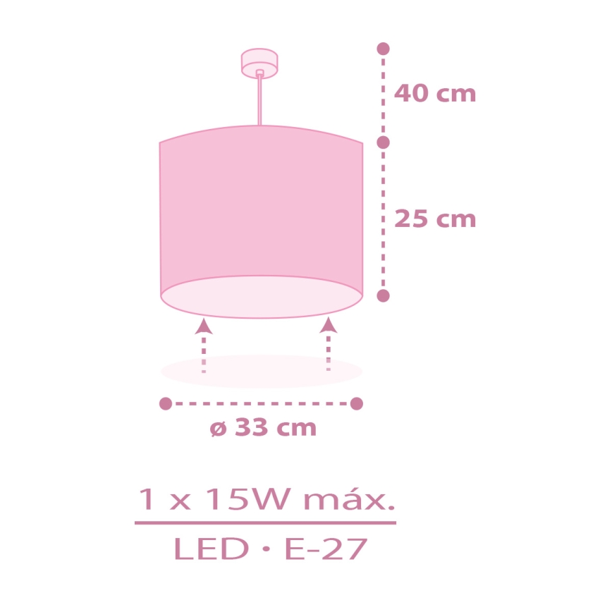Dalber 42492 - Hängeleuchte für Kinder FAIRY DREAMS 1xE27/15W/230V