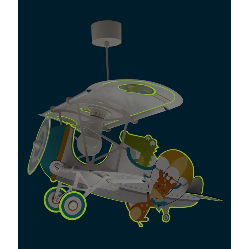 Dalber 54542 - Kinder-Deckenleuchte LITTLE CROCODILE 1xE27/15W/230V