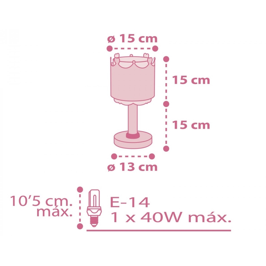 Dalber 61101 - Kinderlampe LITTLE QUEEN 1xE14/40W/230V