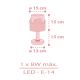 Dalber 61171S - Kinderlampe WHALE DREAMS 1xE14/8W/230V rosa