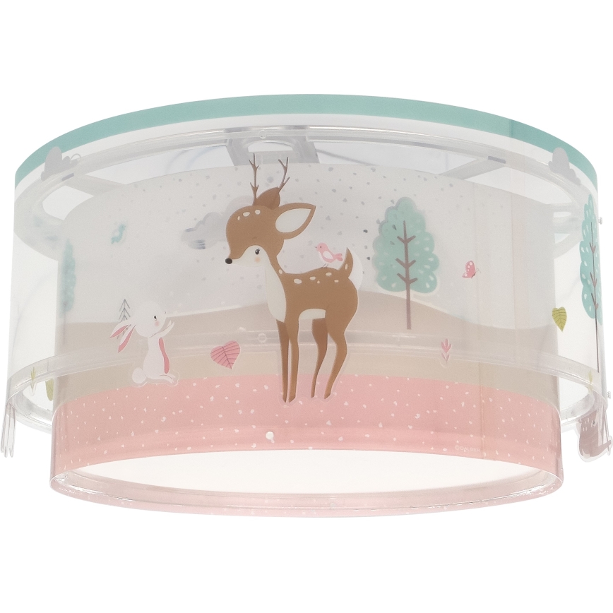 Dalber 61276 - Kinder-Deckenleuchte LOVING DEER 2xE27/15W/230V