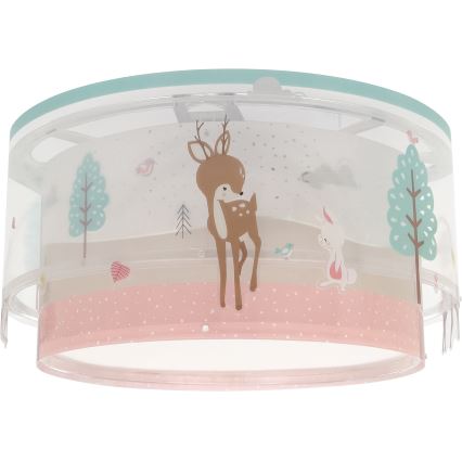 Dalber 61276 - Kinder-Deckenleuchte LOVING DEER 2xE27/15W/230V