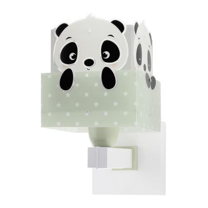 Dalber 63169H - Kinder-Wandleuchte PANDA 1xE27/60W/230V grün