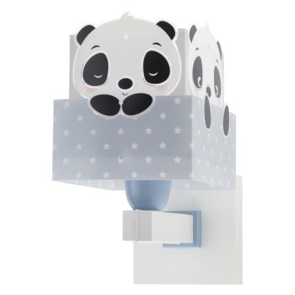 Dalber 63169T - Kinder-Wandleuchte PANDA 1xE27/60W/230V blau