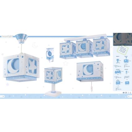 Dalber 63232T - Kinder-Deckenleuchte MOON LIGHT 1xE27/60W/230V