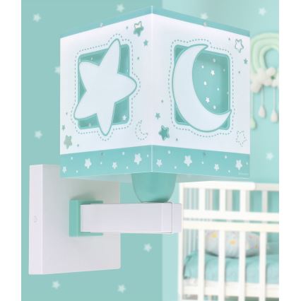 Dalber 63239H - Kinder-Wandleuchte MOONLIGHT 1xE27/15W/230V grün