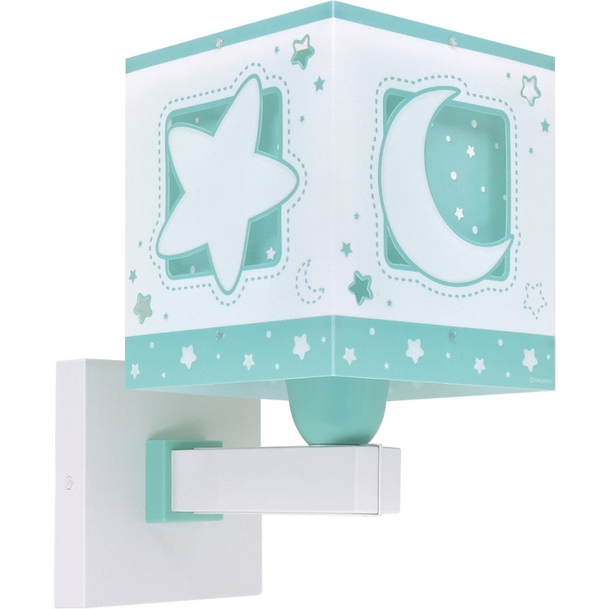 Dalber 63239H - Kinder-Wandleuchte MOONLIGHT 1xE27/15W/230V grün