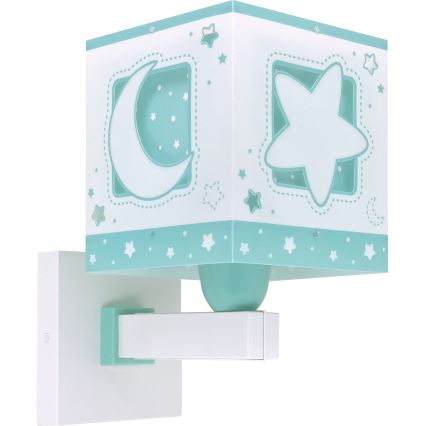 Dalber 63239H - Kinder-Wandleuchte MOONLIGHT 1xE27/15W/230V grün