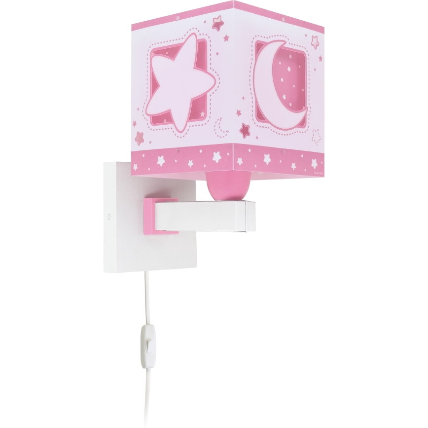 Dalber 63239S - Kinder-Wandleuchte MOONLIGHT 1xE27/15W/230V rosa