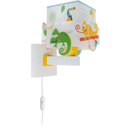 Dalber 63319 - Kinder-Wandleuchte HAPPY JUNGLE 1xE27/15W/230V