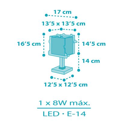 Dalber 63351 - Kinderlampe ROCKET 1xE14/8W/230V