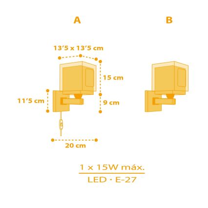 Dalber 63409 - Kinder-Wandleuchte MY FARM 1xE27/15W/230V