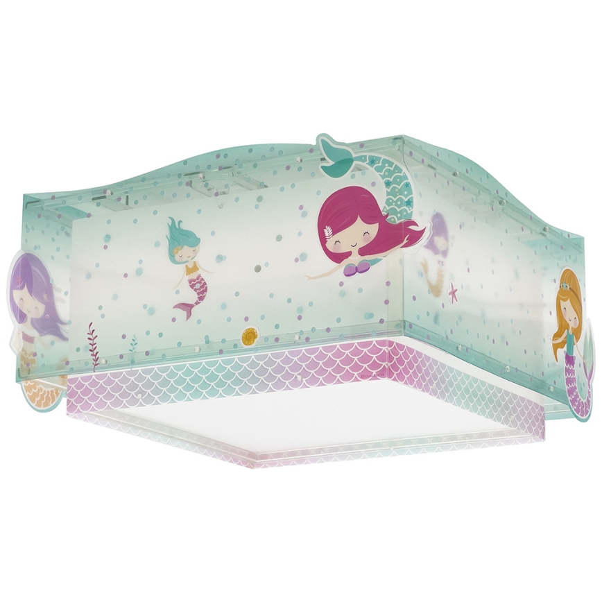 Dalber 63446 - Kinder Deckenleuchte MERMAIDS 2xE27/60W/230V