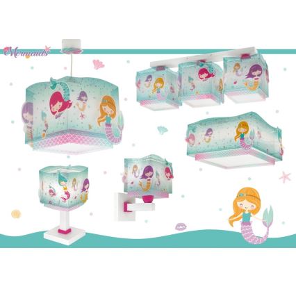 Dalber 63449 - Kinder-Wandleuchte MERMAIDS 1xE27/60W/230V