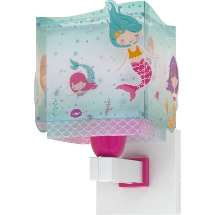 Dalber 63449 - Kinder-Wandleuchte MERMAIDS 1xE27/60W/230V